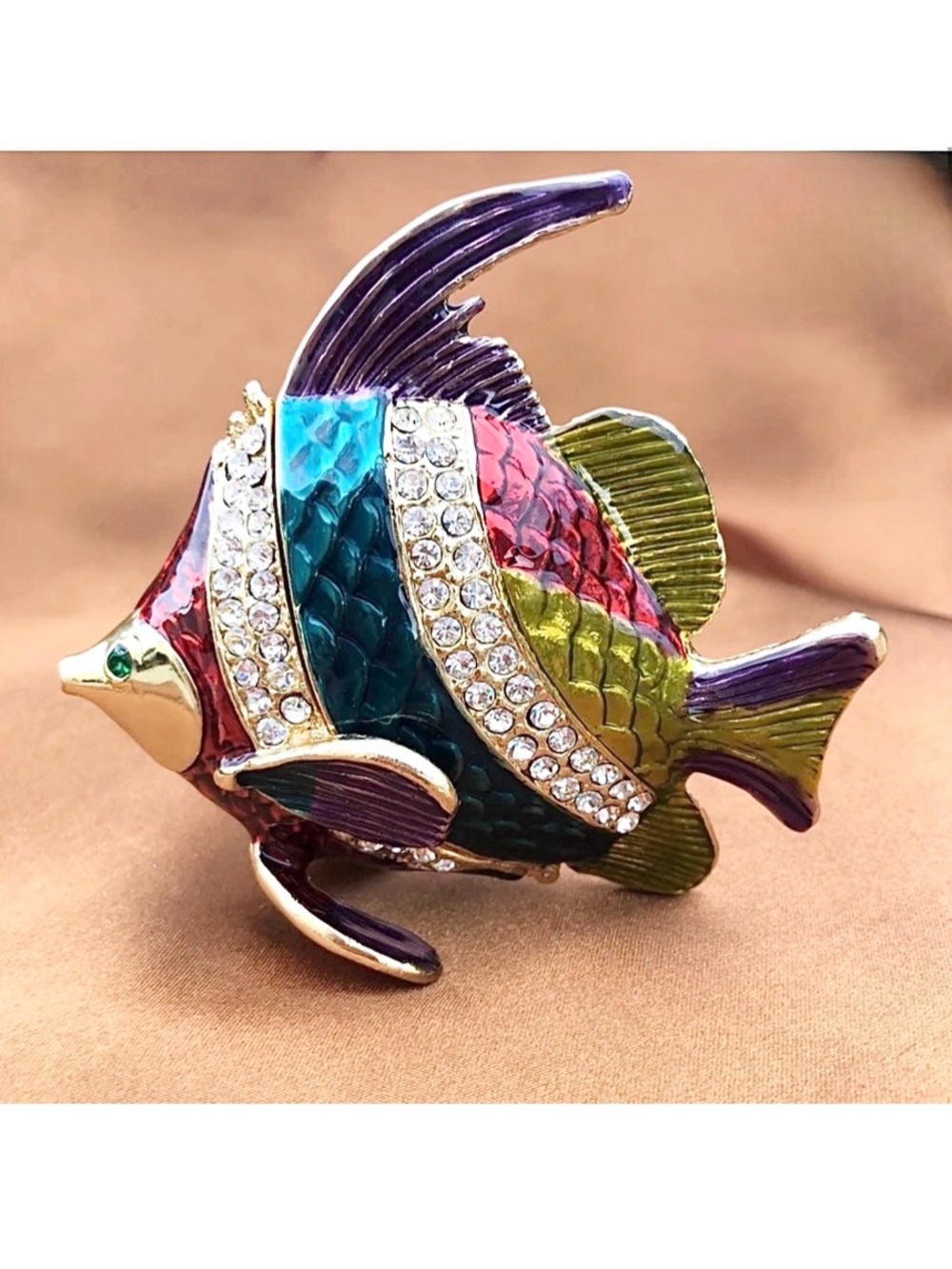 Austrian Crystal Fish Trinket Box